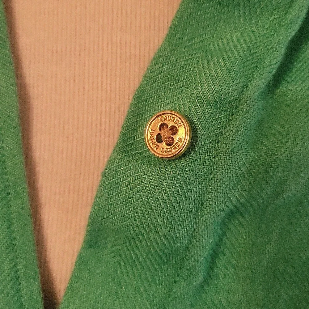 Lauren Ralph Lauren Linen Button Down Shirt 3/4 Sleeve sz S - Picture 5 of 8